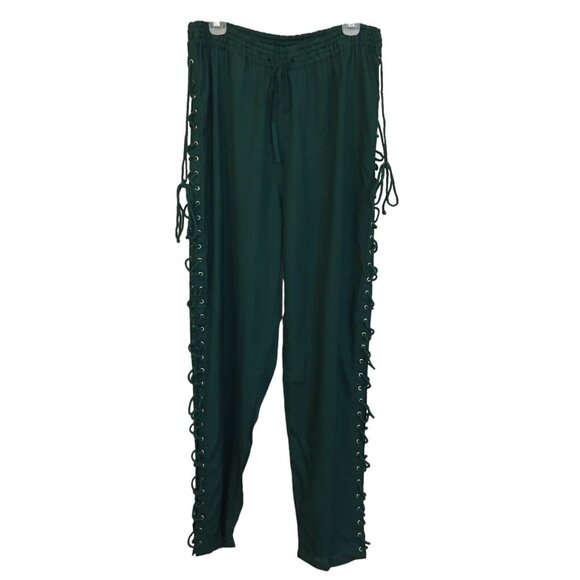 The Pirate Dressing Halloween Costume Pants Green Renaissance Festival Mens XL - Picture 1 of 14